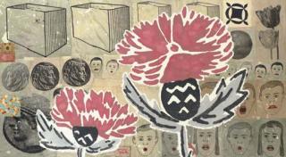 Donald Baechler - Panorama (Two Thistles)