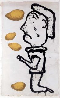 Donald Baechler - Potato Sellers (Prayer Print)