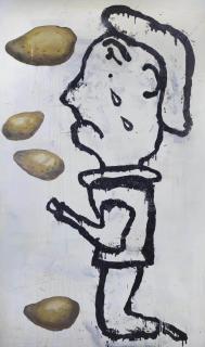 Donald Baechler - Prayer Painting (Potato Painting)