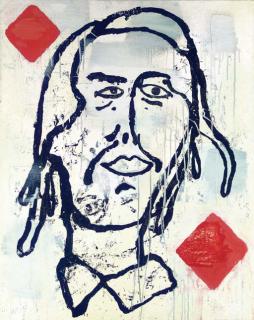 Donald Baechler - Queen of Diamonds (Portrait of Anna Opitz)