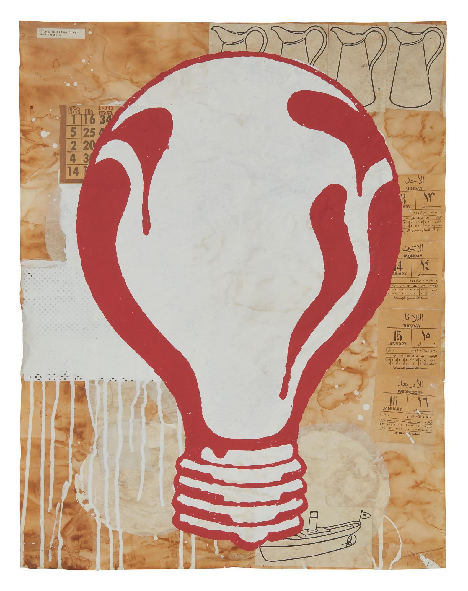 Red Line Drawing No.16 by Donald Baechler Art.Salon