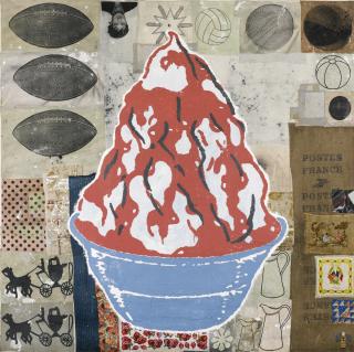 Donald Baechler - Red Sundae (The Blue Bowl)