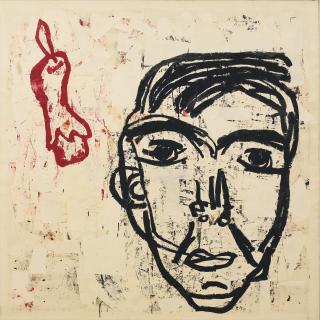 Donald Baechler - Self-Portrait As Jasper Johns