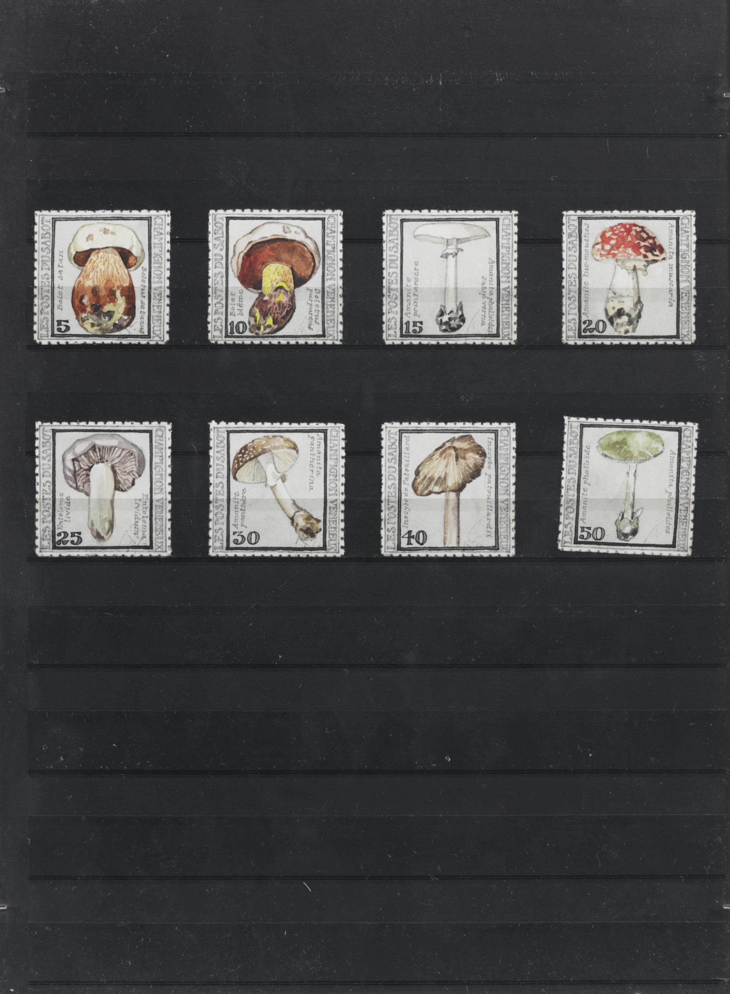 Donald Evans - Sabot - Poisonous Mushrooms - A Series of Eight Stamps