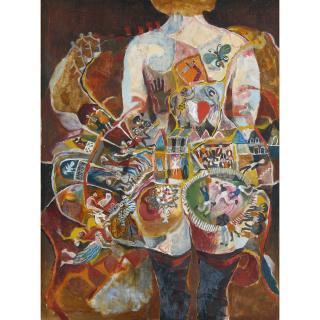 Donald Friend - Australian Up Cascade Street Behind The Tattooed Lady