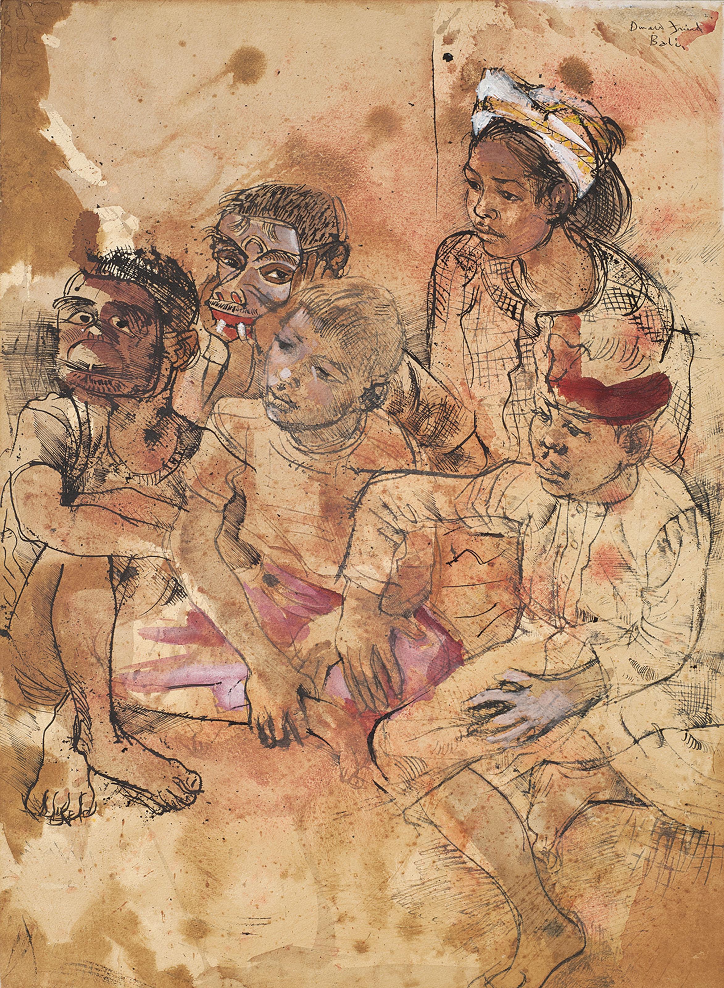 Donald Friend - Group of Children