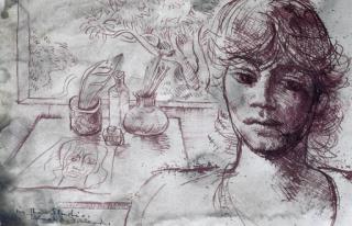 Donald Friend - In the studio