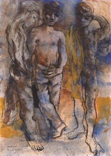 Donald Friend - Three boys