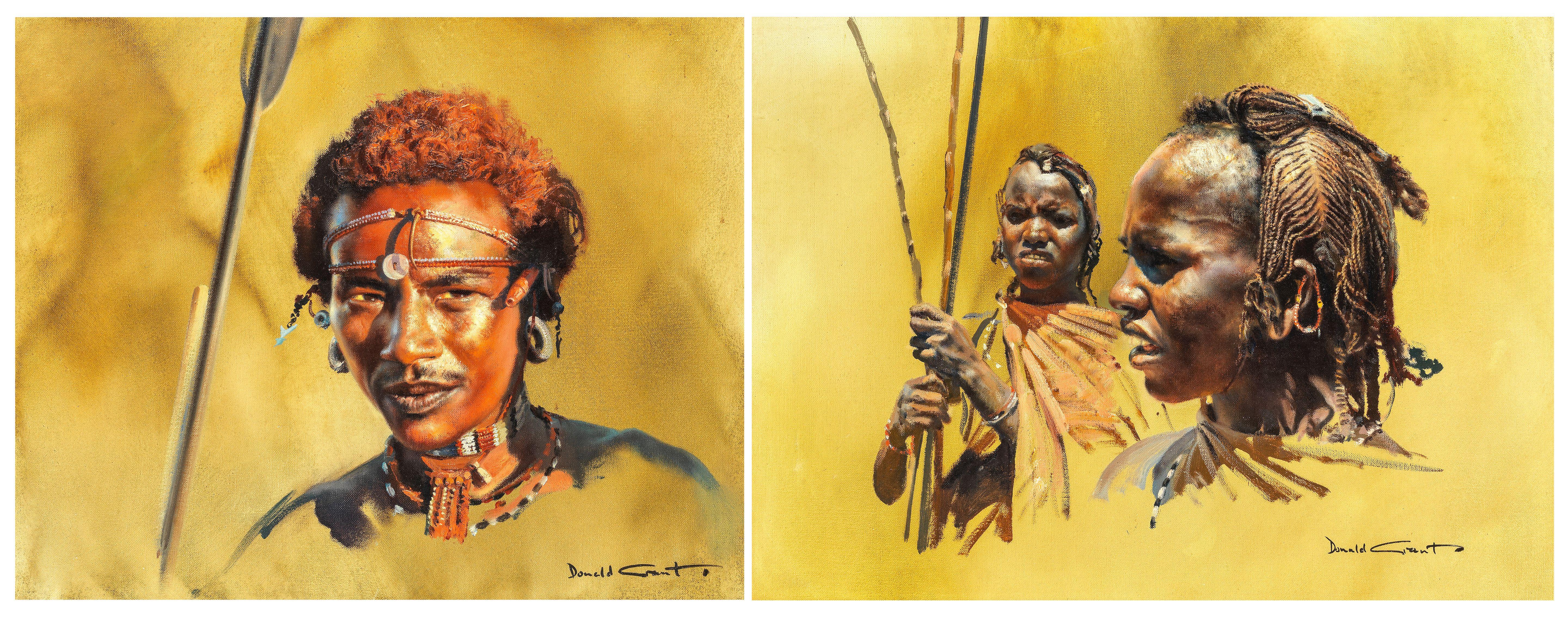 Donald Grant - Two Masai oil studies (i-ii)