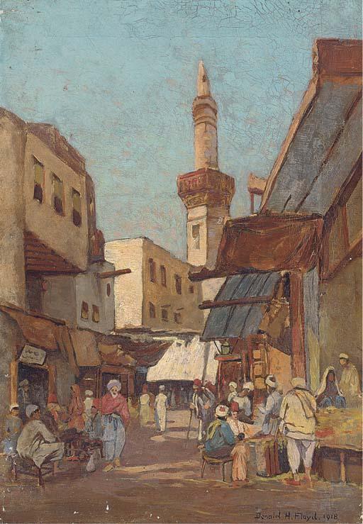 Donald H. Floyd - An Arab market scene