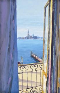 Donald Hamilton Fraser, R.A. - Window On The Schiavoni - Venice