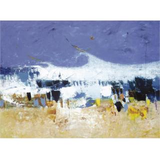 Donald Hamilton Fraser - Blue And Gold Landscape