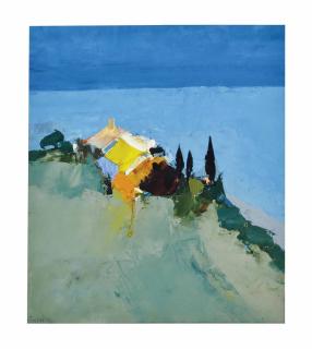 Donald Hamilton Fraser - Landscape Study (Yellow and Blue)