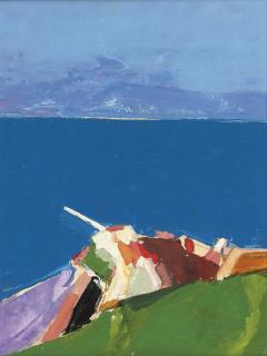 Donald Hamilton Fraser - Seascape with Harbour