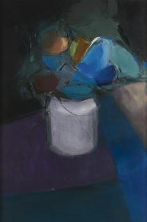 Donald Hamilton Fraser - Table With Blue Flowers