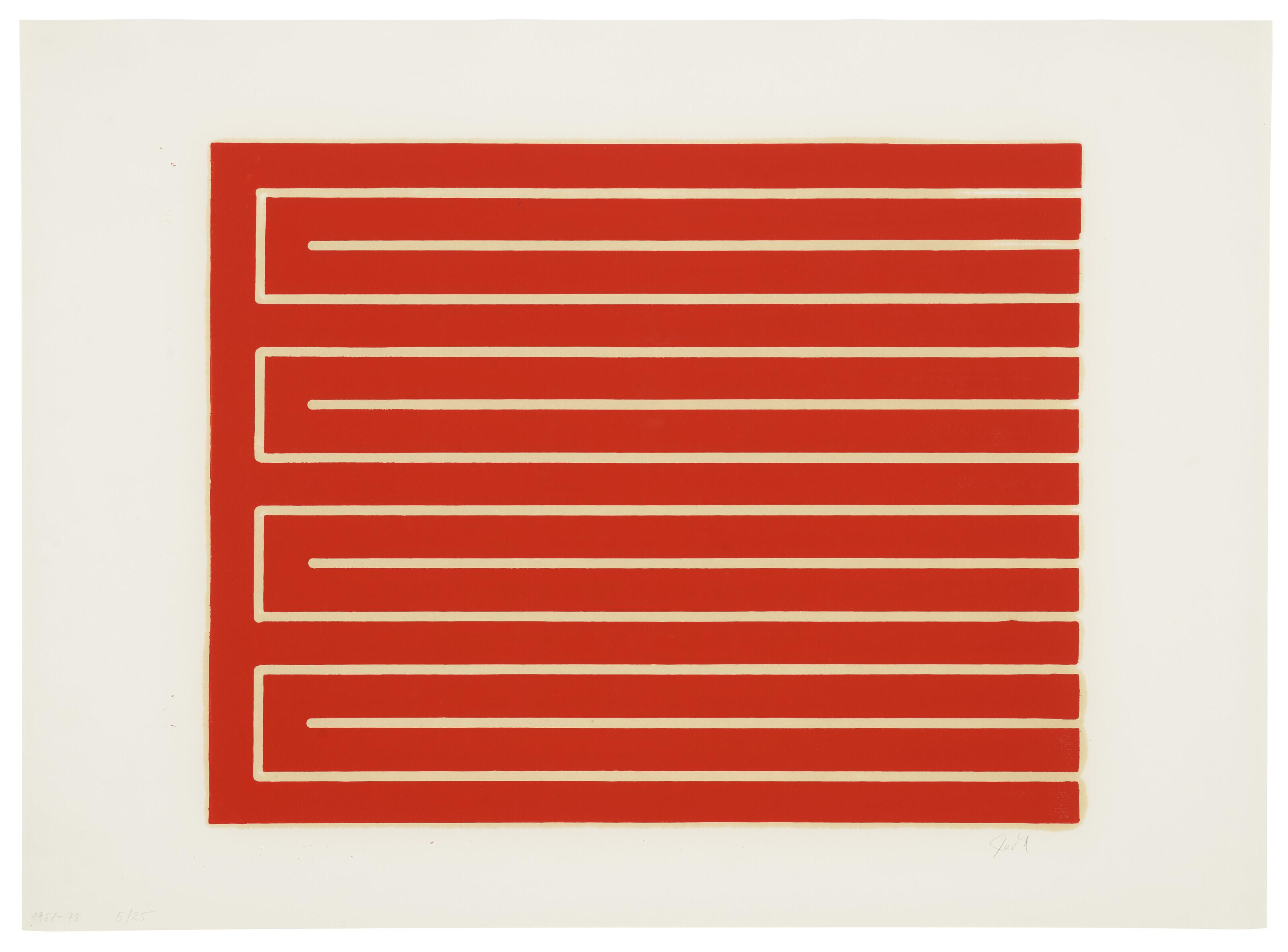 Donald Judd - Untitled: one print