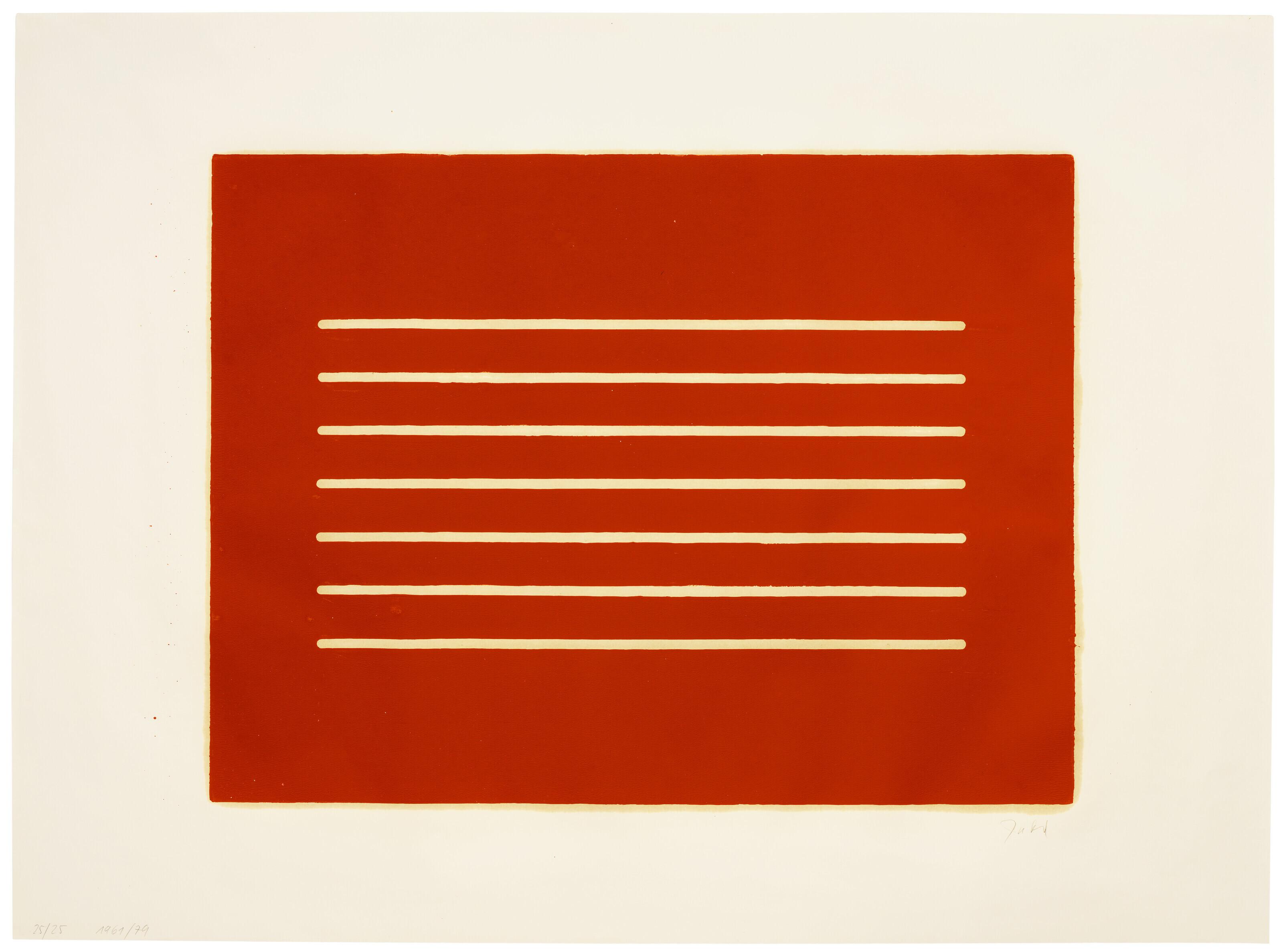 Donald Judd - Untitled: one print