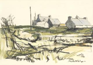 Donald Mcintyre - Cottages in Landscape