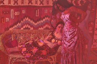 Donald Putman - Four Mexican women in an interior