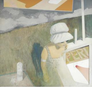 Donald Roller Wilson - Female subject with white hat and sunglasses