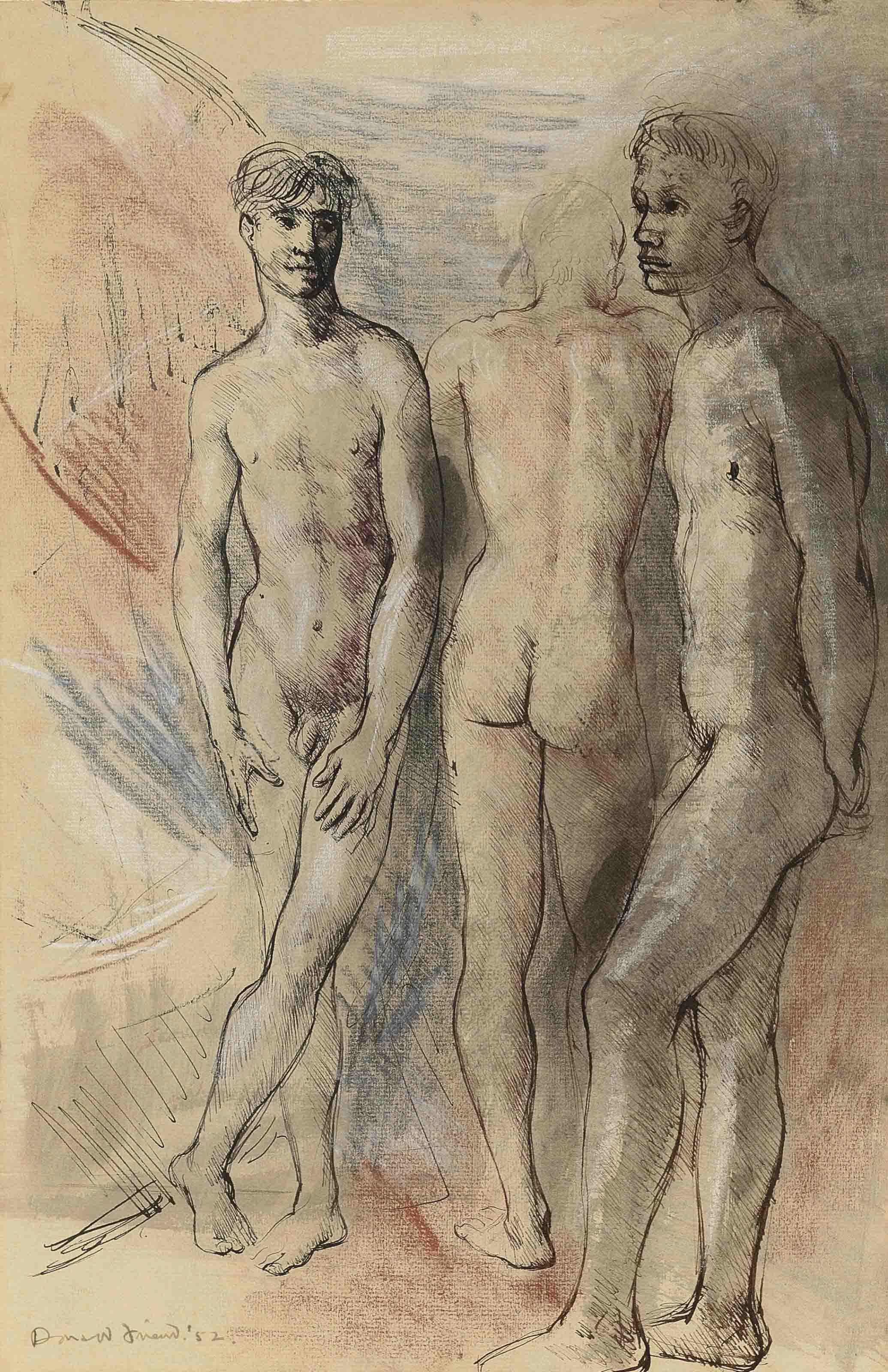 Donald Stuart Leslie Friend - Studies of a male nude