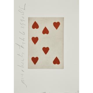 Donald Sultan - 7 Hearts; 4 Clubs, from Playing Cards (2 works)