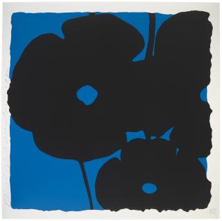 Donald Sultan - Blue And Black, Nov 6, 2015, From Reversal Poppies