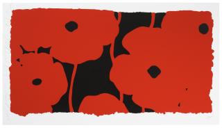Donald Sultan - Eight Poppies