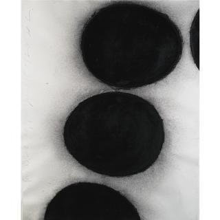 Donald Sultan - Four Black Eggs, June 15, 1987