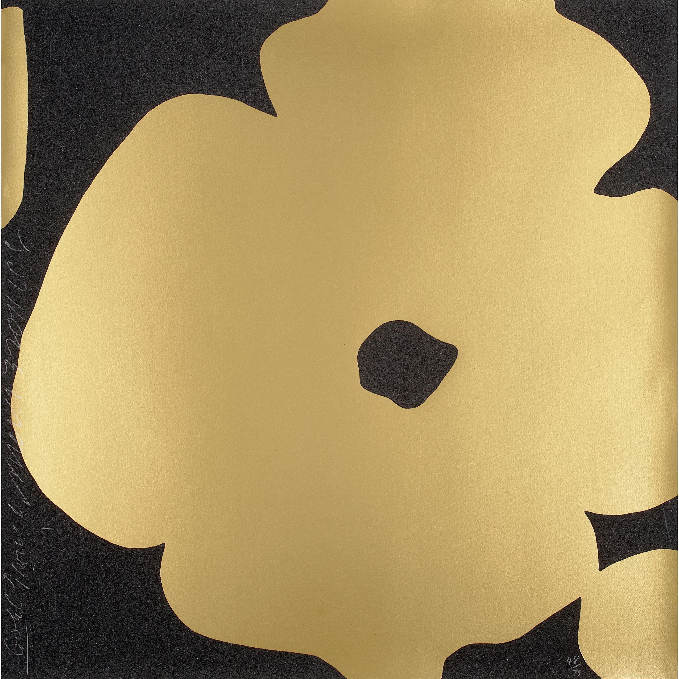 Donald Sultan - Gold Flowers