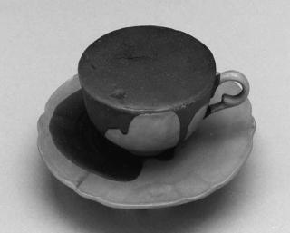 Donald Sultan - Lead Teacup with Tar