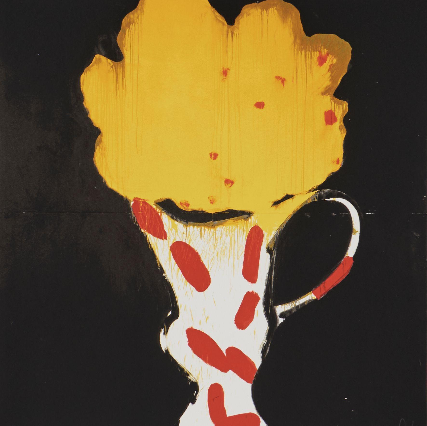 Donald Sultan - Matisse Flowers and Vase from the suite Visual Poetics