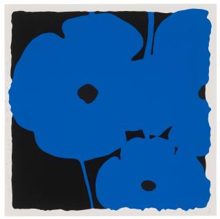 Donald Sultan - Poppies, June 6, 2011 (Blue), from Six Poppies
