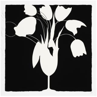 Donald Sultan - Tulips and Vase, Feb 25, 2014