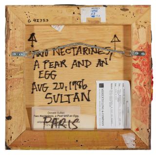 Donald Sultan - Two Nectarines, a Pear and an Egg Aug 20, 1986