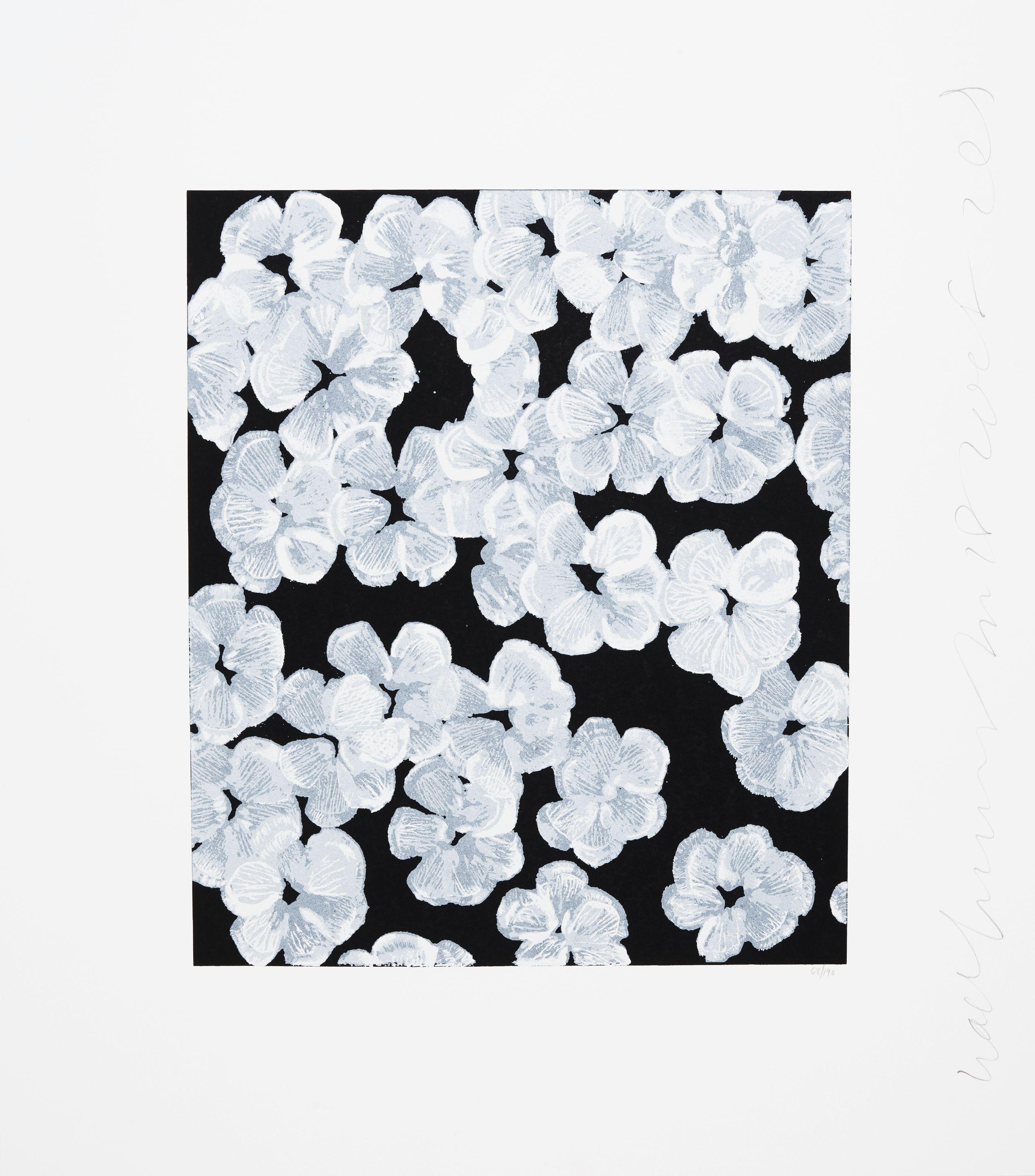 Donald Sultan - Wallflower 8; Wallflower 10, from Wallflowers Suite 2