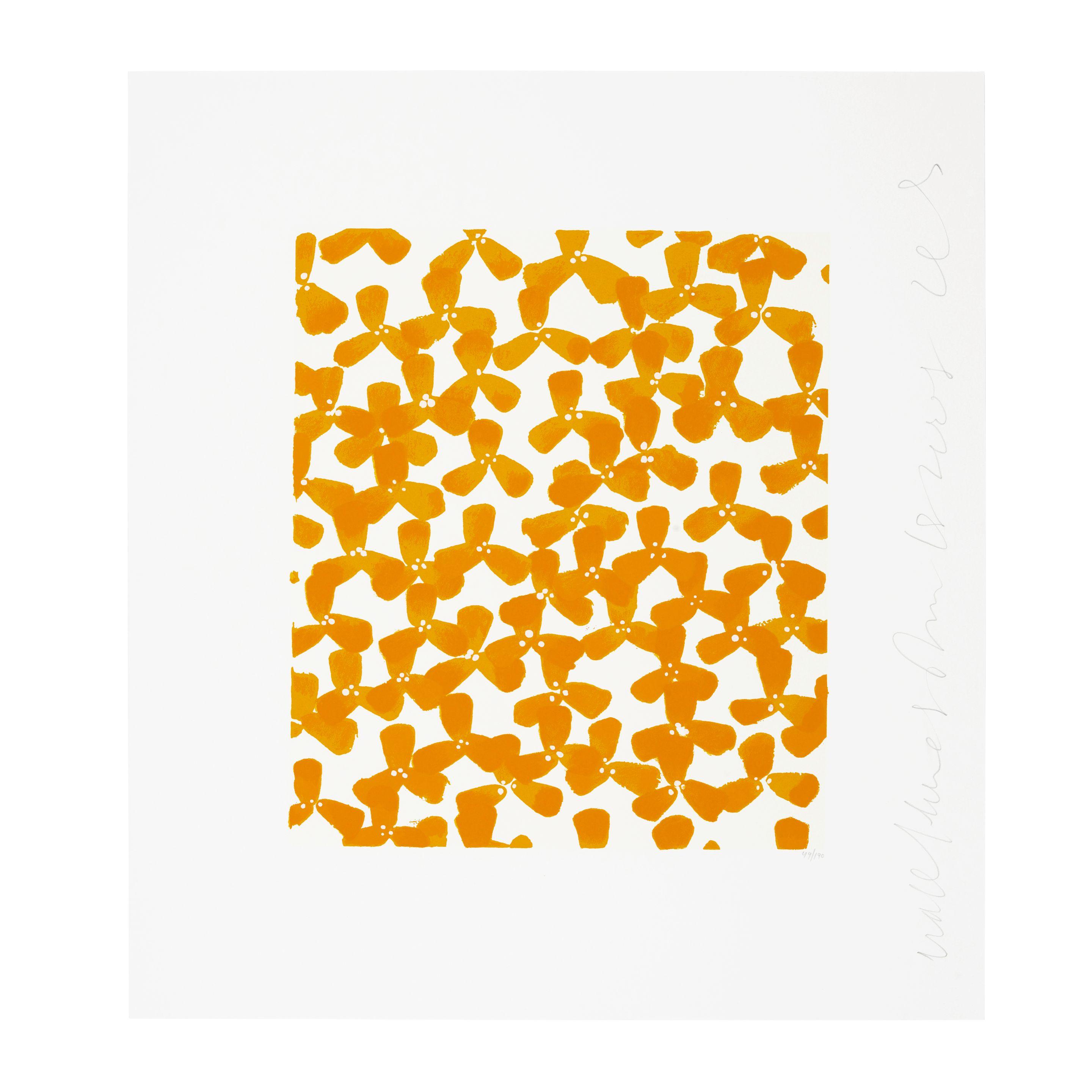 Donald Sultan - Wallflowers 34, from Wallflowers Suite