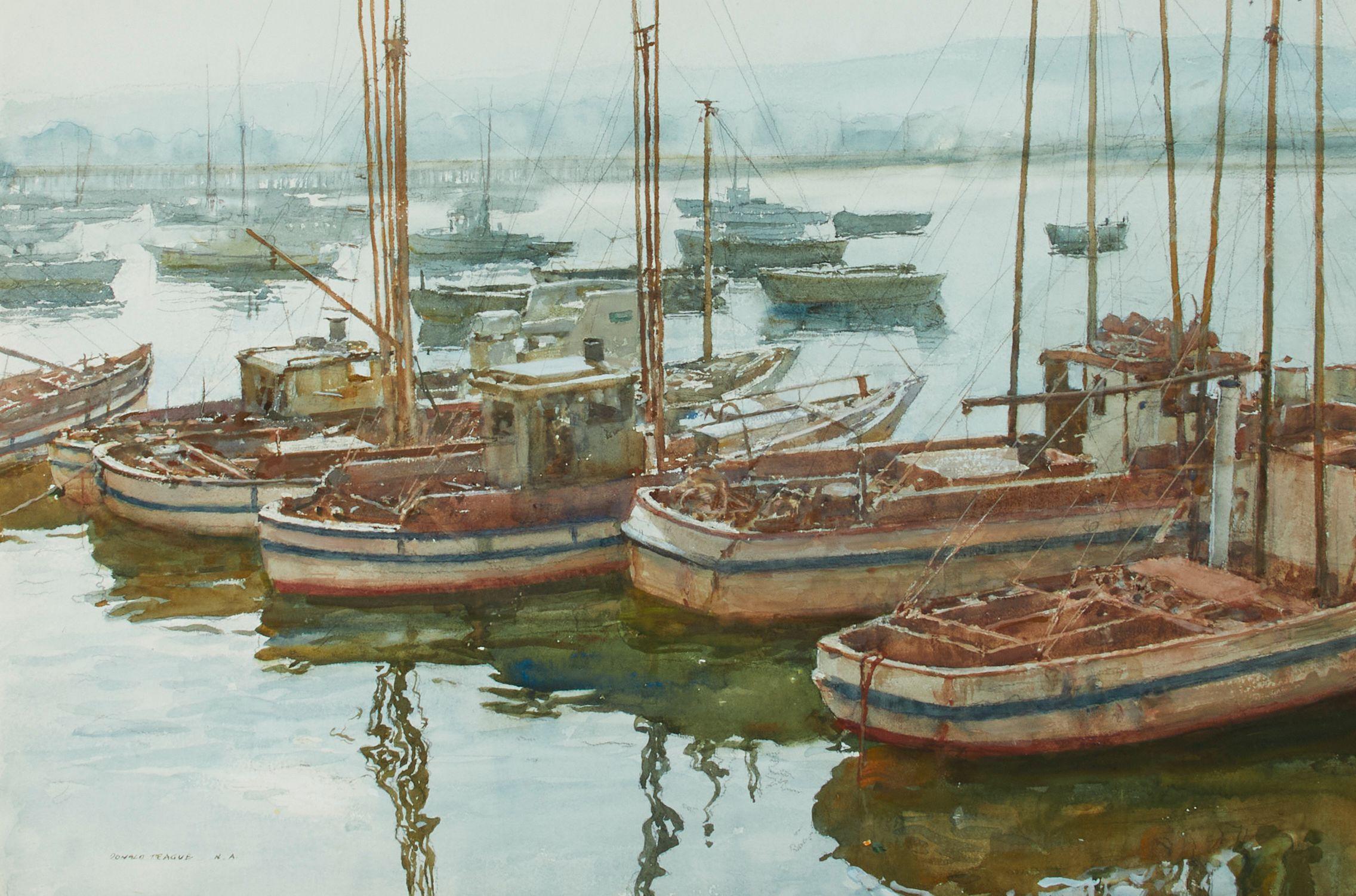 Donald Teague - Fishing Boats in Monterey Harbor