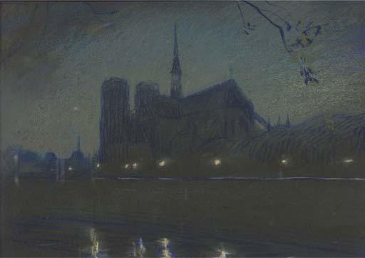 Donald Wood - Notre Dame, Paris, at night