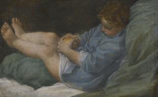 Donato Creti - A Sleeping Boy Holding An Apple