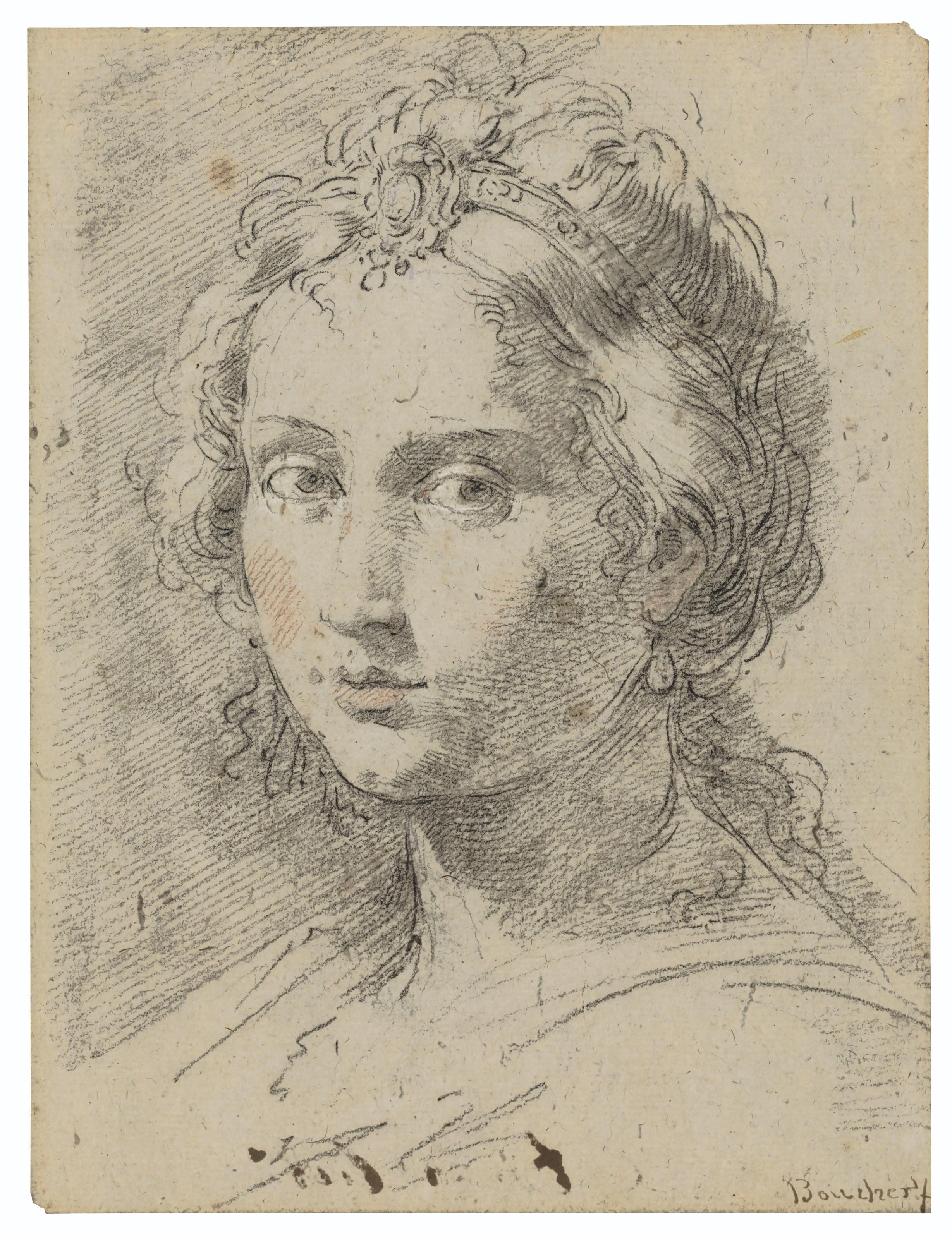 Donato Creti - Head of a young woman