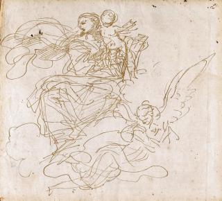 Donato Creti - The Madonna and Child in glory