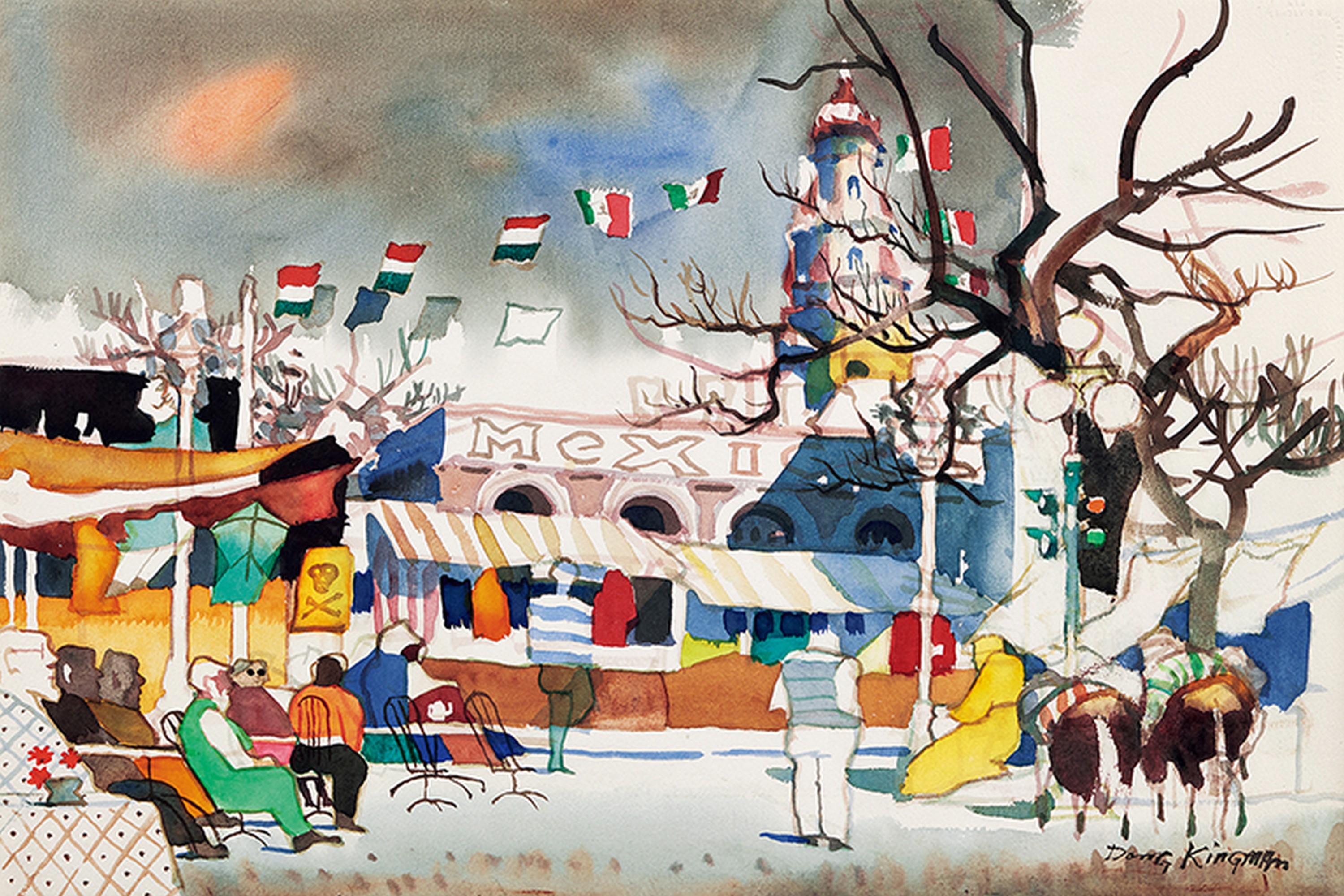 Dong Kingman - Market Scene, Mexico