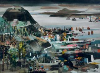 Dong Kingman - View of the North Peak, Hong Kong