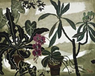 Dong Shaw-Hwei - Courtyard With Loquat Trees