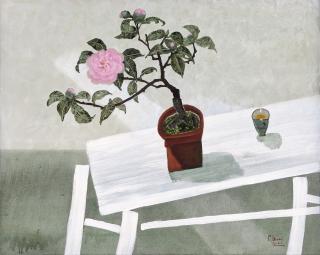 Dong Shaw-Hwei - Fresh And Cozy –Pink Camellia (Painted In 2021)