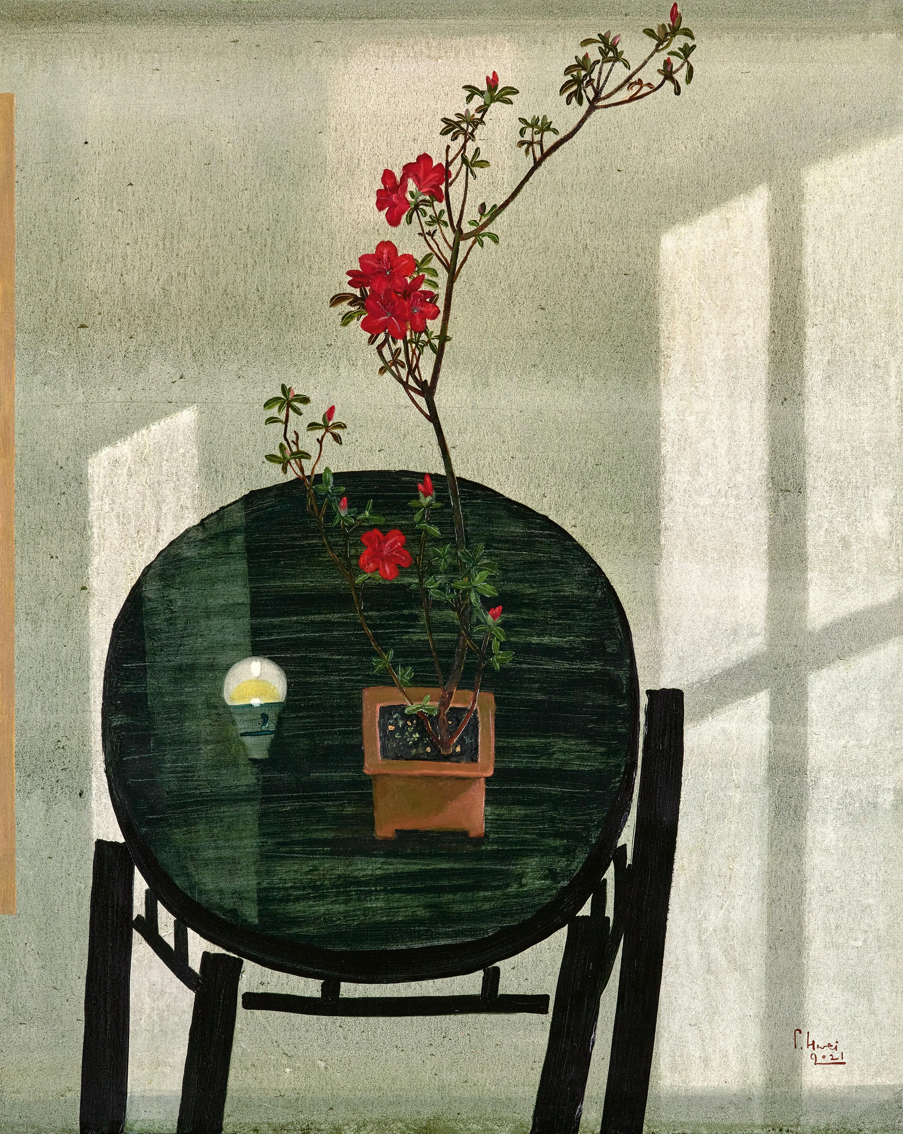 Dong Shaw-Hwei - In the Morning – Azalea(Painted in 2021)