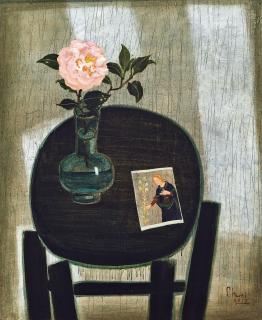 Dong Shaw-Hwei - The Holy Mother – Pink Camellia(Painted In 2013)