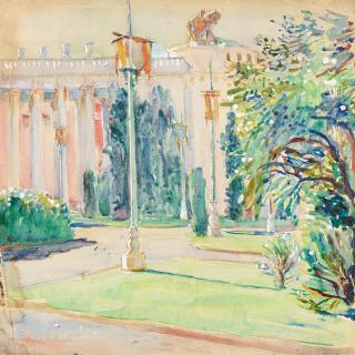 Donna Schuster - Panama Pacific Grounds, San Francisco; The Swimming Pool (a double-sided work)