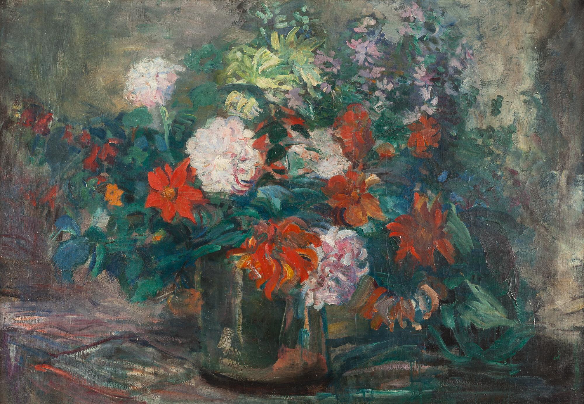 Dora Hitz - Sonnenblumenstrauß